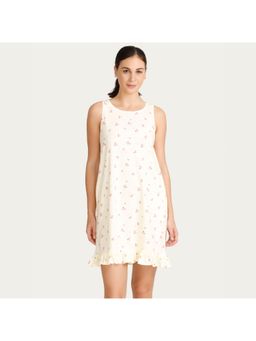 Zivame - Three Musketeers Short Nighty - Yellow and Print