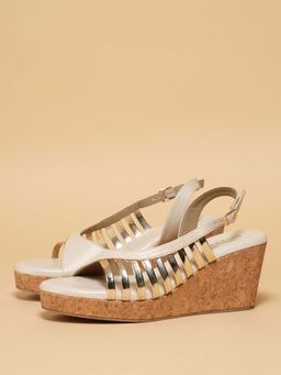 ERIDANI - Women Beige Rayla Wedges Heels