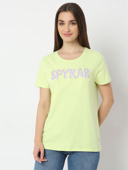 Spykar - Green Women Regular Fit Printed T-Shirt