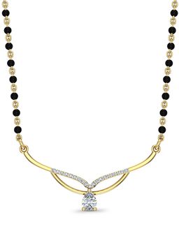 DISHIS - 22k BIS Hallmark Yellow Gold and Diamond Tanmaniya Pendant