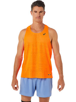 ASICS - Ventilate Actibreeze Singlet Orange Men Running T-shirts