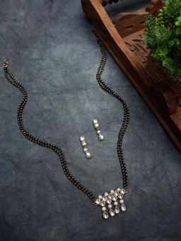 PAYA - Kundan and Pearl Mangalsutra Neckpiece - White