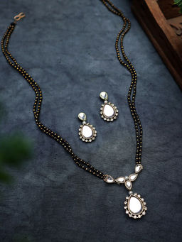 PAYA - Kundan and Stone Mangalsutra Necklace - White