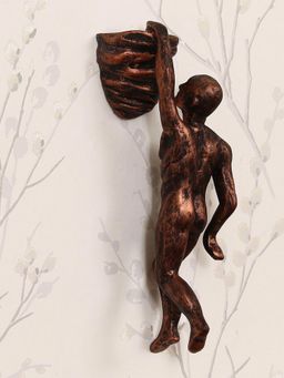 eCraftIndia - Man Doing Mountain Climbing Decorative Wall Hanging Figurine