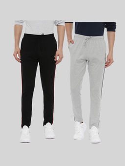 3PIN - Men Cotton Solid Regular Fit Track Pants (Pack of 2)