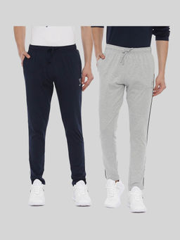 3PIN - Men Cotton Solid Regular Fit Track Pants (Pack of 2)