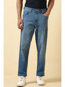 Allen Solly - Blue Solid Super Slim Jeans