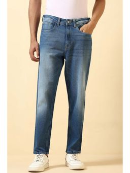 Allen Solly - Blue Solid Super Slim Jeans