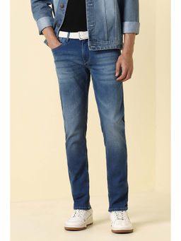 Allen Solly - Blue Solid Skinny Jeans