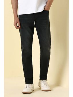 Allen Solly - Black Solid Slim Jeans