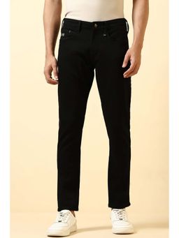 Allen Solly - Black Solid Slim Jeans