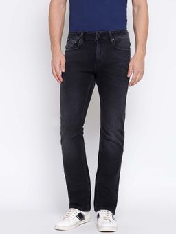 Guess - Black Solid Straight Jeans