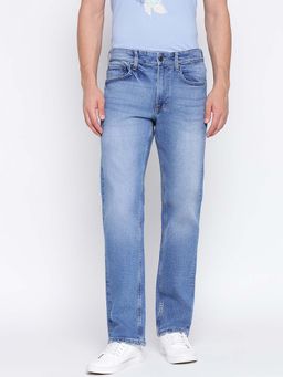 Guess - Blue Solid Relaxed Jeans