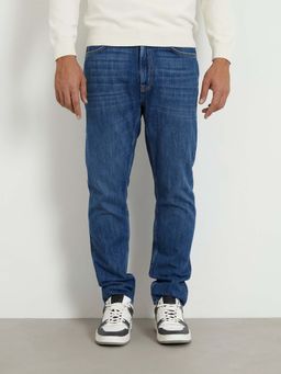 Guess - Blue Solid Relaxed Jeans
