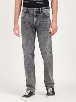 Guess - Grey Solid Regular Jeans