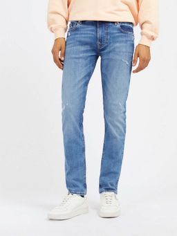 Guess - Blue Solid Skinny Jeans