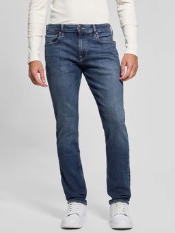 Guess - Blue Solid Slim Jeans