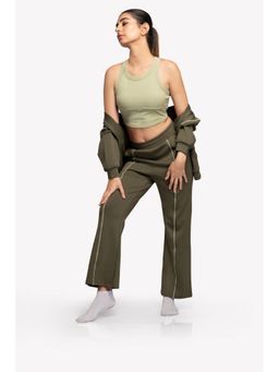 EVOLUCION - Core Padded Crop Green Tank Top