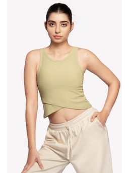 EVOLUCION - Twist Padded Green Tank Top