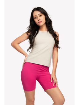 EVOLUCION - Longline Padded Cream Tank Top