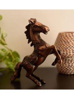 eCraftIndia - Metal Handcrafted Jumping Horse Statue