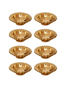 eCraftIndia - Handcrafted Decorative Brass Diyas (Set Of 8)