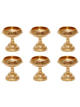 eCraftIndia - Designer Brass Diyas (Set Of 6)