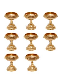 eCraftIndia - Designer Brass Diyas (Set Of 8)