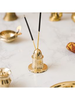 eCraftIndia - Golden Brass Incense Stick Holder