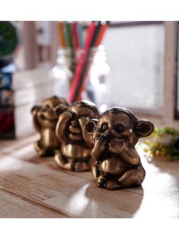 eCraftIndia - 3 Musketeers Monkey (Set Of 3)