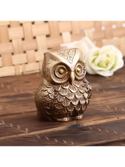 eCraftIndia - Handcrafted Brass Owl Statue Bird Figurine