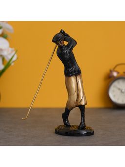 eCraftIndia - Man Playing Golf Brass Showpiece