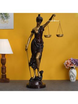 eCraftIndia - Blind Lady Of Justice Brass Showpiece