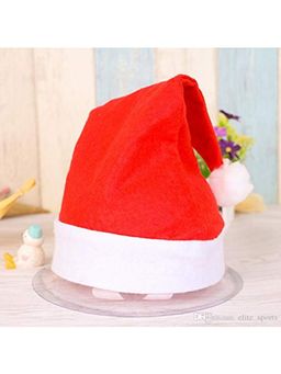 eCraftIndia - Red and White Santa Claus Caps (Set Of 24)