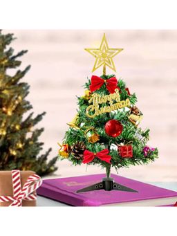 eCraftIndia - 2 Feet Green Christmas Tree & Stand with 60 Christmas Ornaments