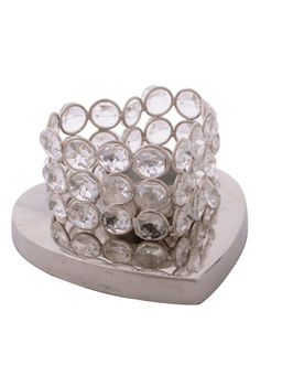 eCraftIndia - Love Moments Heart Base Crystal Tea Light Holder