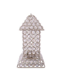 eCraftIndia - Glittering Long House Crystal Tea Light Holder