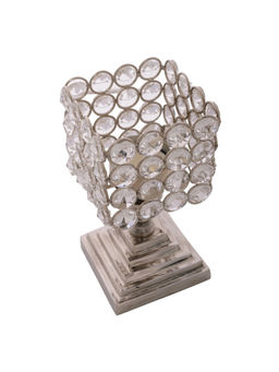 eCraftIndia - Love Moments Square Crystal Tea Light Holder with Stand