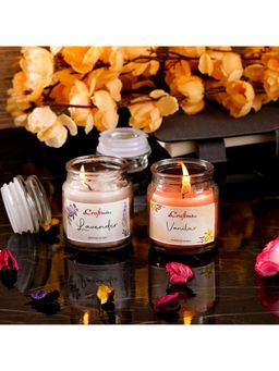 eCraftIndia - Jar Lavender and Vanilla Scented Candles (Set Of 2)