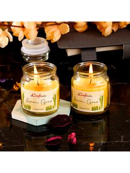 eCraftIndia - Jar Lemon Grass Scented Candles (Set Of 2)