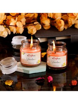 eCraftIndia - Jar Vanilla Scented Candles (Set Of 2)