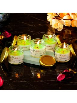 eCraftIndia - Mini Jar Jasmine Scented Candles (Set Of 5)