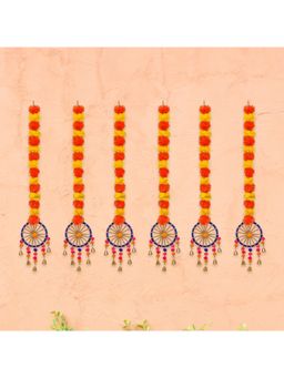 eCraftIndia - Artificial Marigold Flowers Hangings Festive Decor (Pack Of 6)