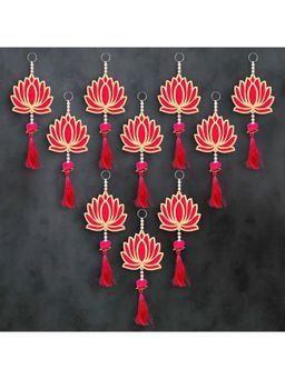 eCraftIndia - Lotus Flower Decorative for Festive Decor (Pack Of 10)
