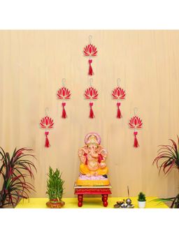 eCraftIndia - Lotus Flower Decorative for Festive Decor (Pack Of 6)
