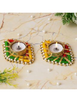 eCraftIndia - Traditional Decorative Tea Light Candle Holders (Set Of 2)