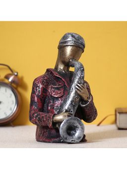 eCraftIndia - Musician Man Statue Playing Trumpet Showpiece