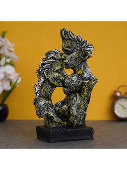 eCraftIndia - Man Kissing Woman Kissing A Child Decorative Showpiece