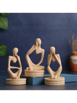eCraftIndia - Minimalist Sitting Human Showpiece (Set Of 3)