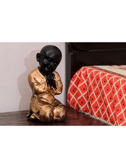 eCraftIndia - Polyresin Golden Child Monk Figurine